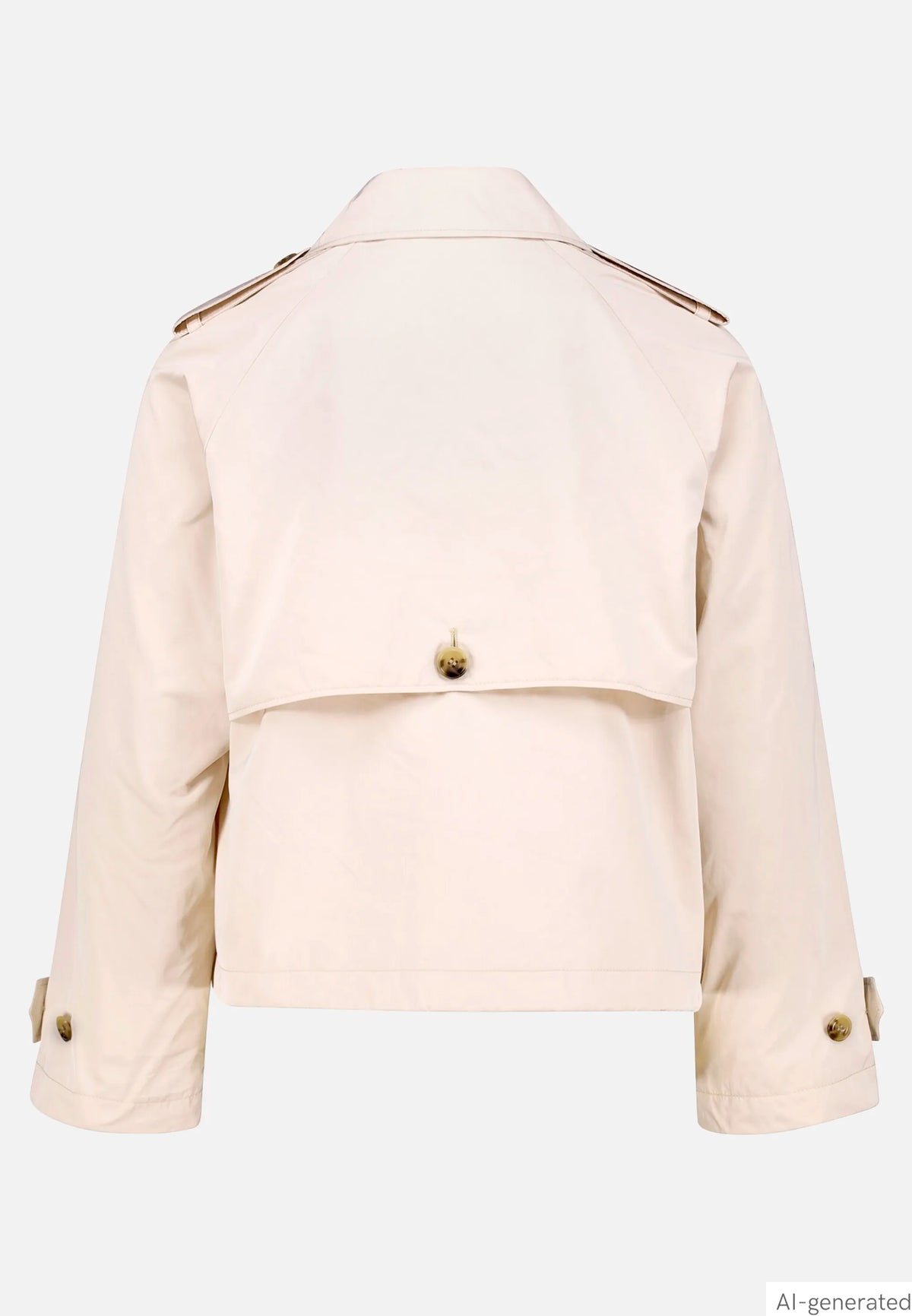 Betty Barclay Soft Nature Women Short Trench Coat with Buttons SKU: 7322-1405_1098 Image 02