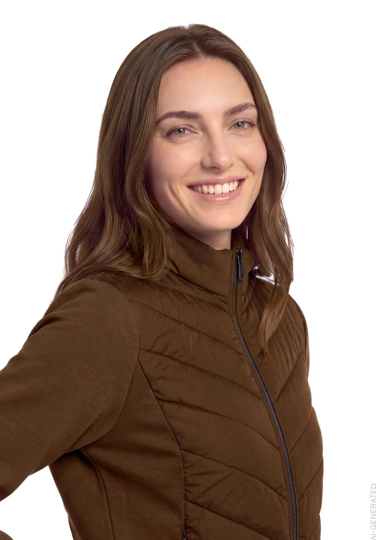 Betty Barclay Dark Coffee Women Quilted Jacket SKU: 7327-1412_7048 Image 04