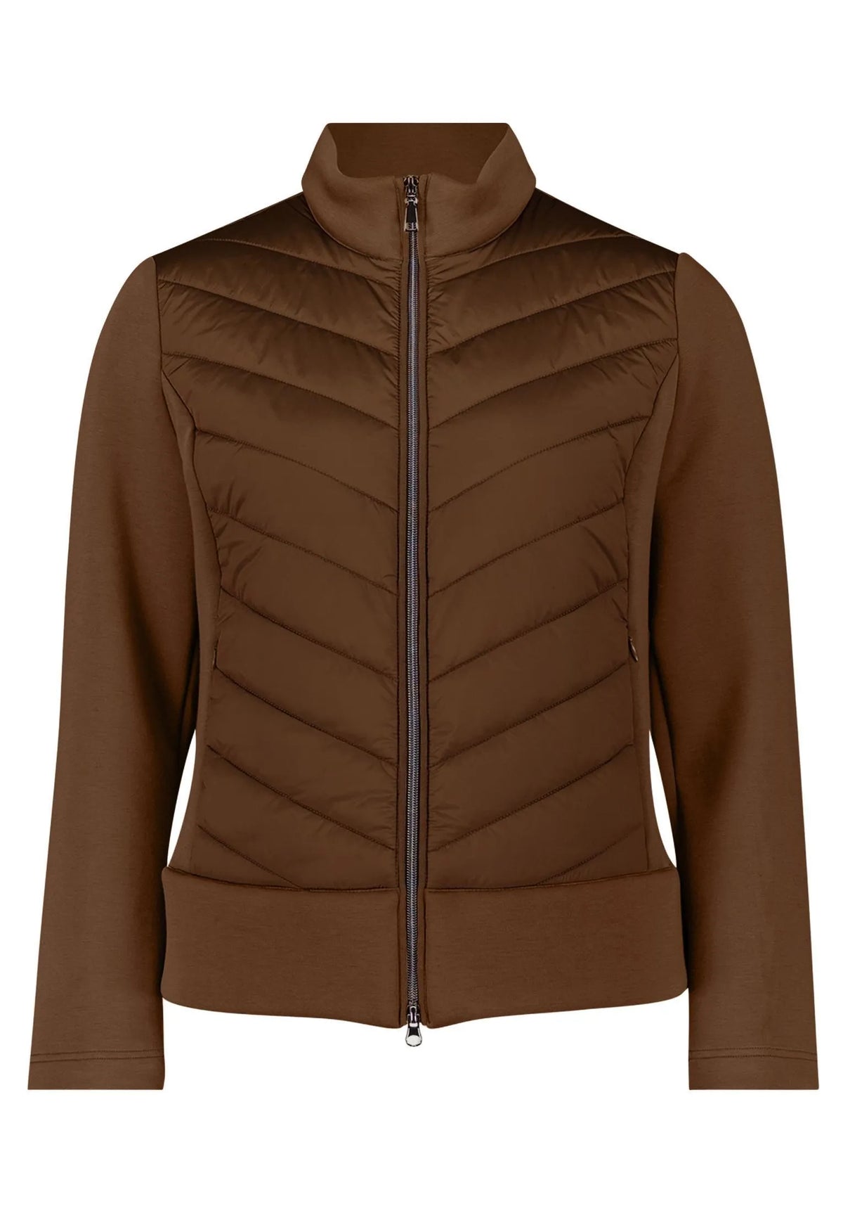 Betty Barclay Dark Coffee Women Quilted Jacket SKU: 7327-1412_7048 Image 06