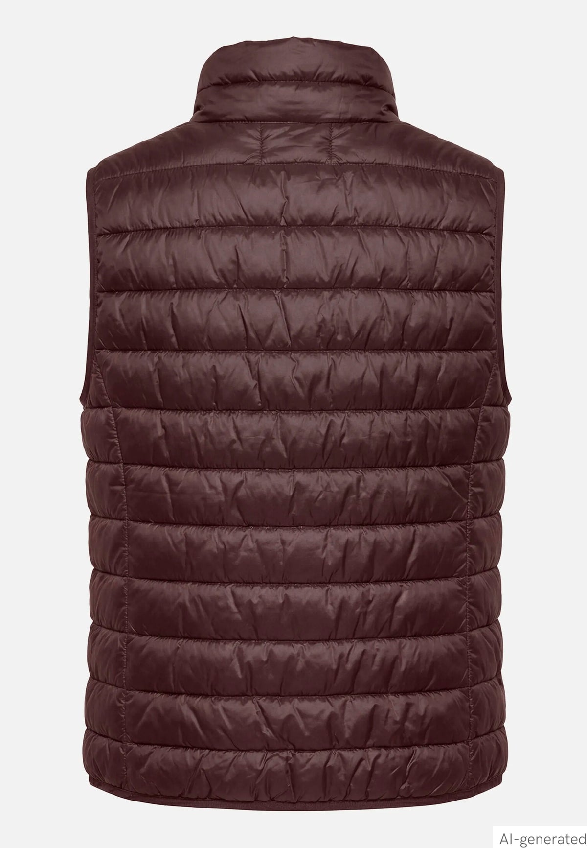 Betty Barclay Maroon Banner Women Quilted Vest with Zipper SKU: 7337-1921_4697 Image 05