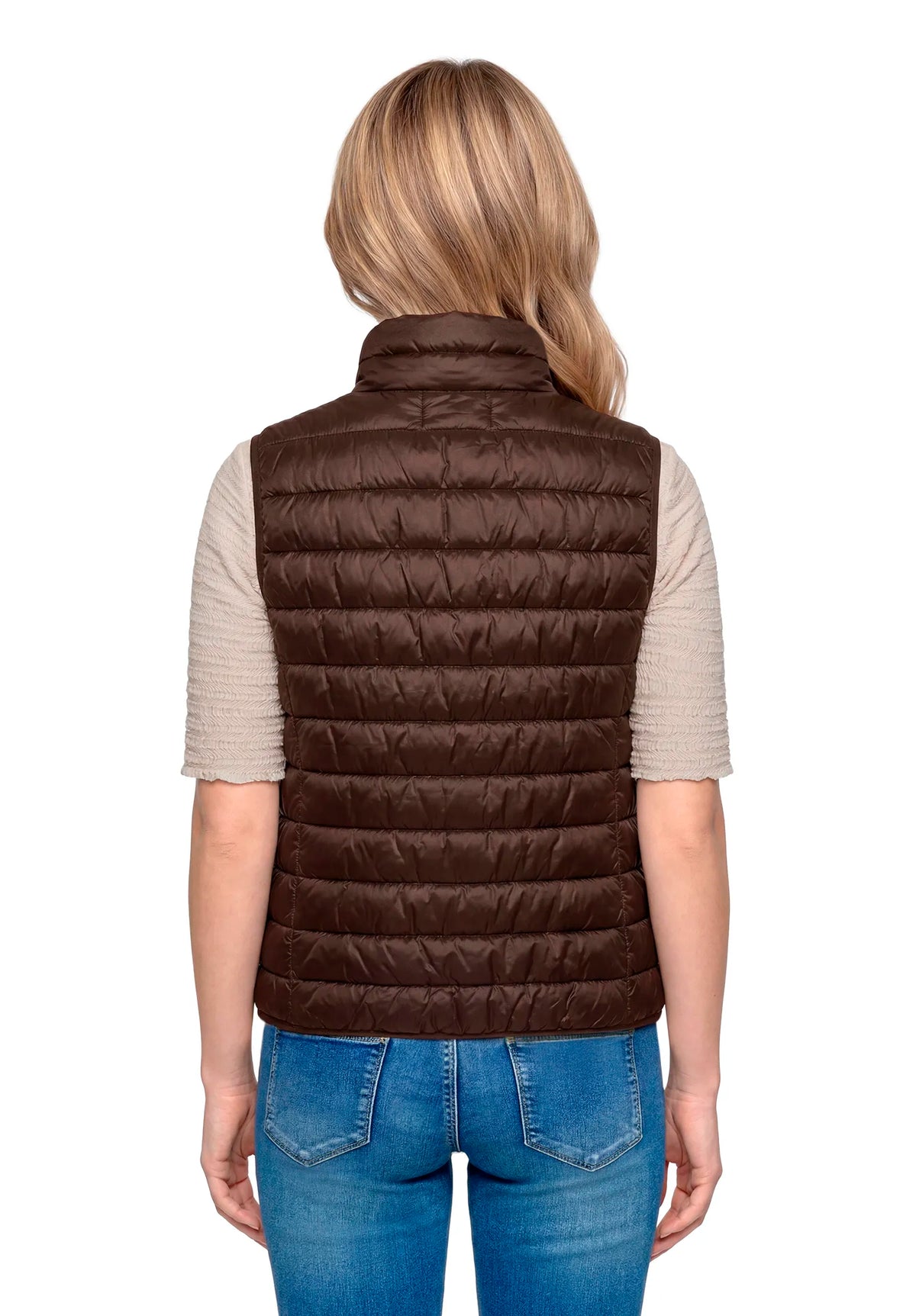 Betty Barclay Muskat Women Quilted Vest with Zipper SKU: 7337-1921_7063 Image 04