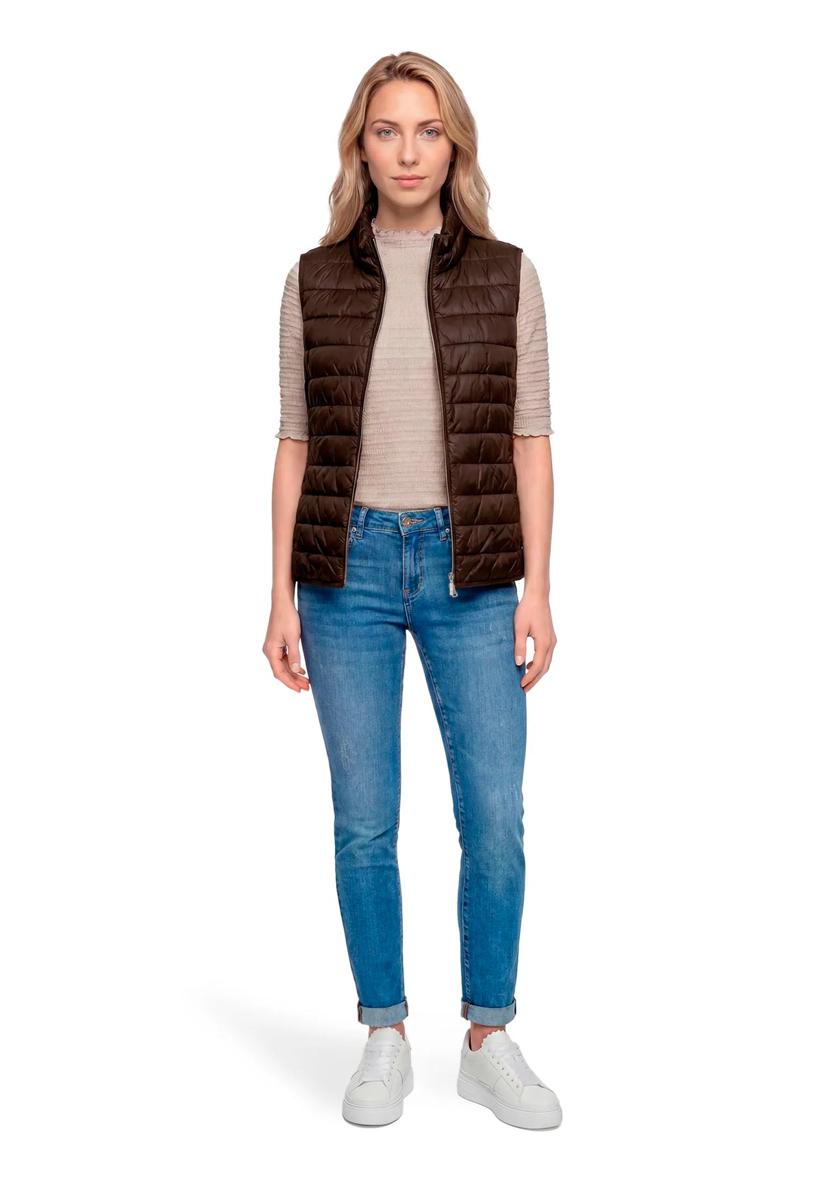 Betty Barclay Muskat Women Quilted Vest with Zipper SKU: 7337-1921_7063 Image 05