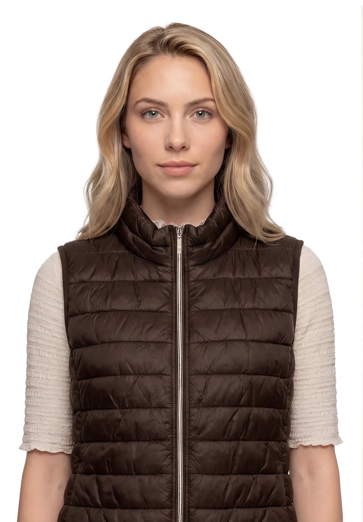 Betty Barclay Muskat Women Quilted Vest with Zipper SKU: 7337-1921_7063 Image 06