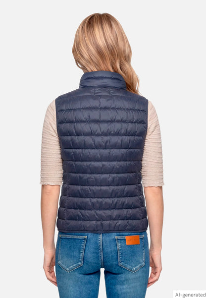 Betty Barclay Dark Sky Women Quilted Vest with Zipper SKU: 7337-1921_8345 Image 03