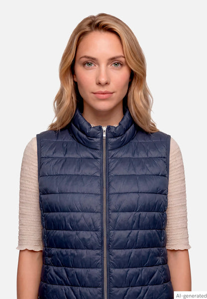 Betty Barclay Dark Sky Women Quilted Vest with Zipper SKU: 7337-1921_8345 Image 07