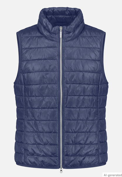 Betty Barclay Blue Horizon Women Quilted Vest with Zipper SKU: 7337-1921_8427 Image 01