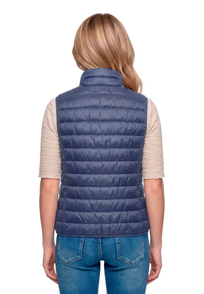Betty Barclay Blue Horizon Women Quilted Vest with Zipper SKU: 7337-1921_8427 Image 04