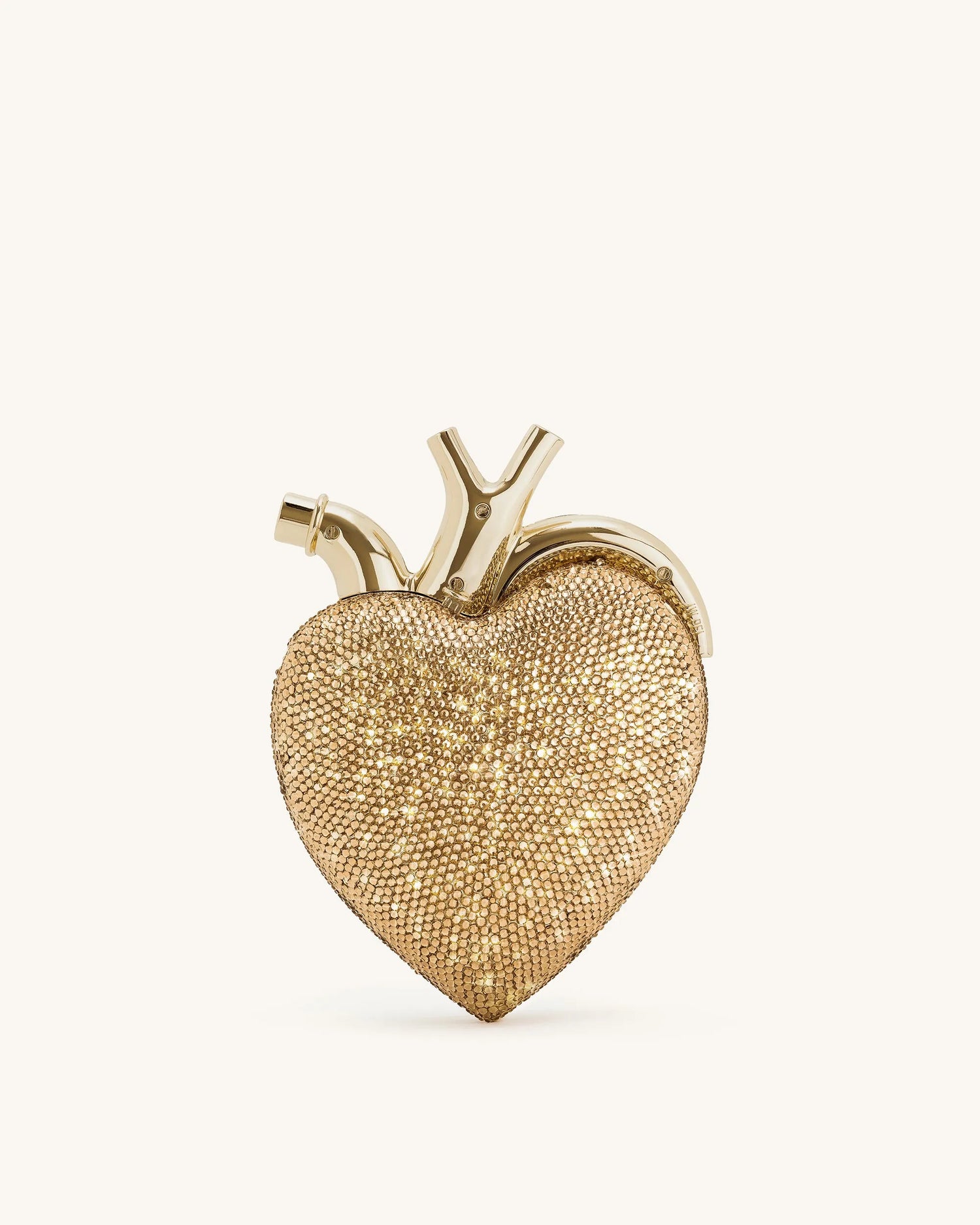 JW PEI Gold Women Maren Artificial Crystal Heart Shaped Bag - Gold SKU: 738-8_Gold Image 03