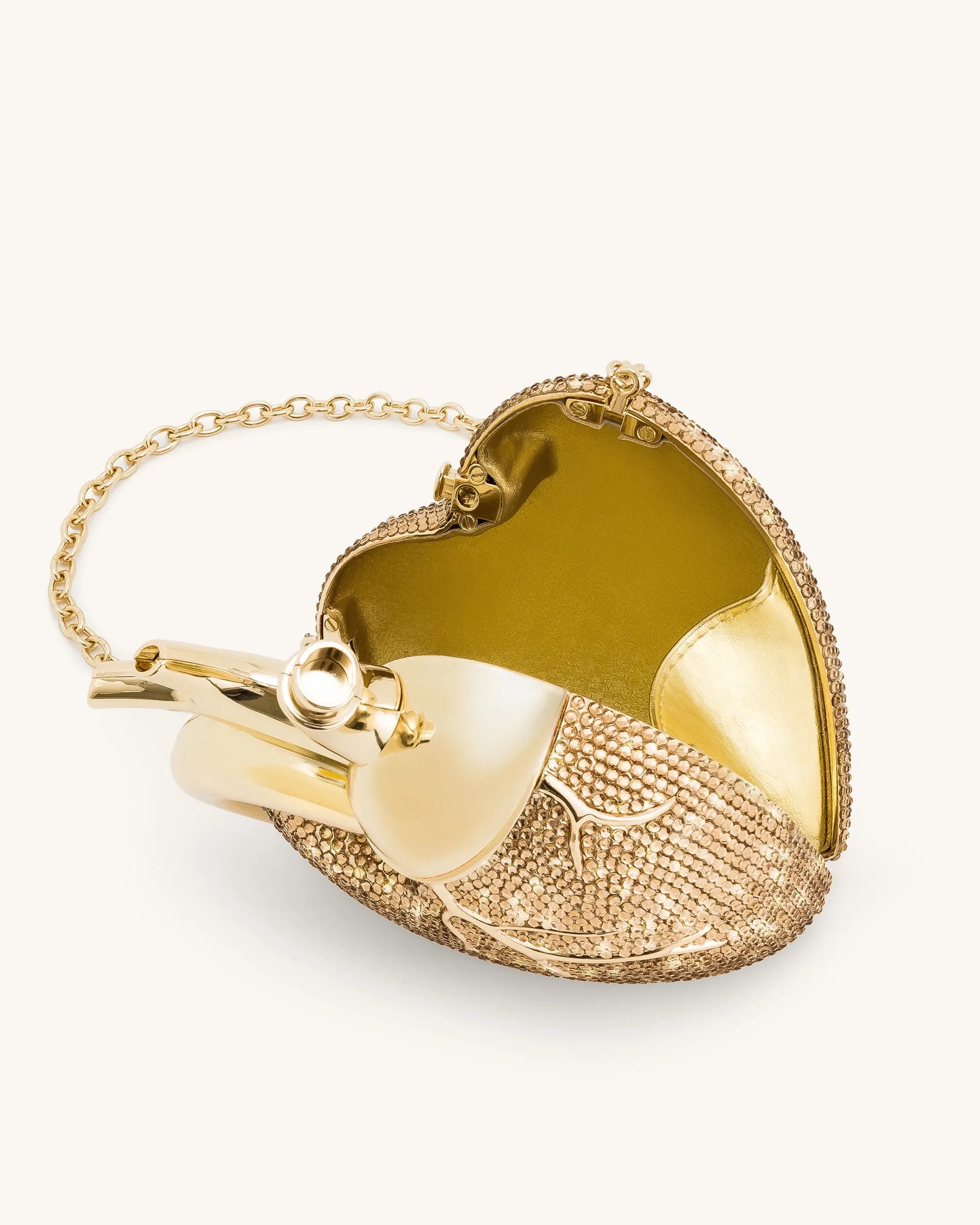 JW PEI Gold Women Maren Artificial Crystal Heart Shaped Bag - Gold SKU: 738-8_Gold Image 05