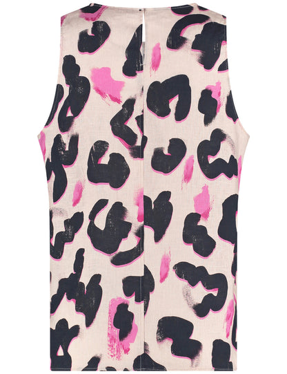 Taifun_Sleeveless Linen Blouse with Leo Print_760366-11223_9612_02
