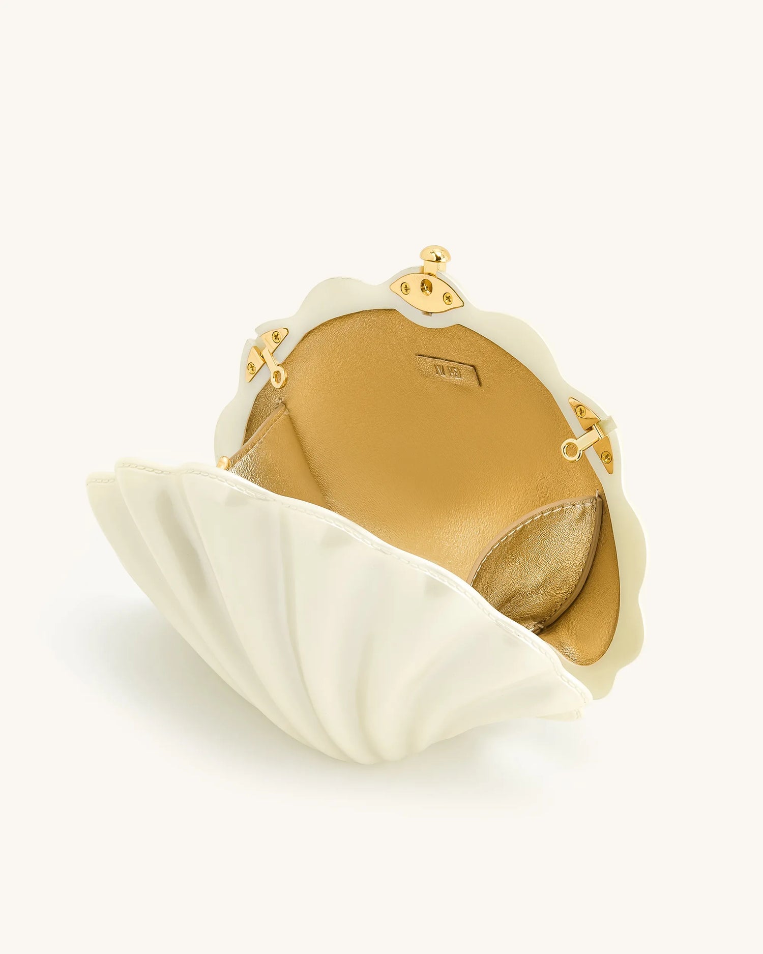 JW PEI White Women Shell Clutch with Chain  SKU: 765-2W_Ivory Image 04
