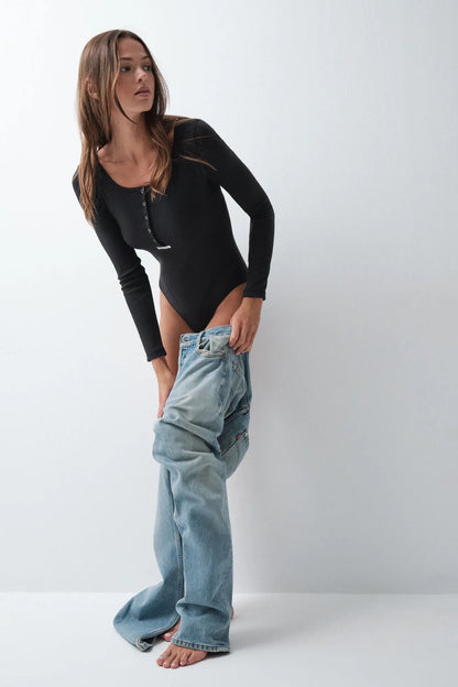 Women Secret Black Women Black Long Sleeve Body SKU: 7664647_01 Image 01