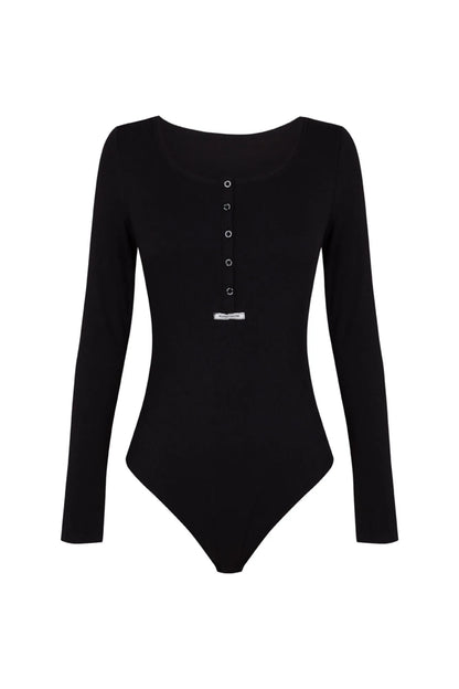 Women Secret Black Women Black Long Sleeve Body SKU: 7664647_01 Image 07