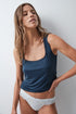 Women Secret Light Blue Women Blue Viscose Vest Top SKU: 7664651_16 Image 01