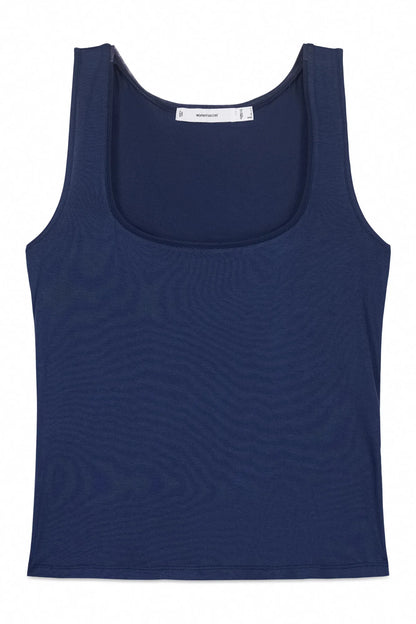 Women Secret Light Blue Women Blue Viscose Vest Top SKU: 7664651_16 Image 05