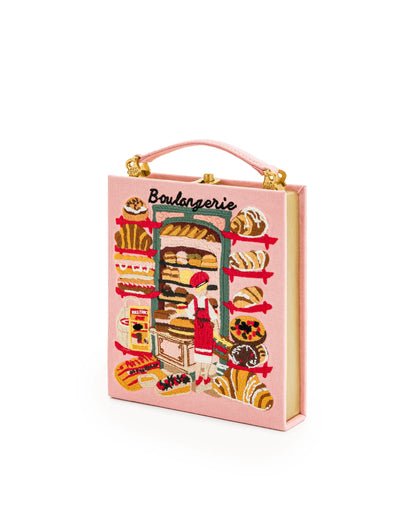 JW PEI_Pink_Embroidered Pattern Book Shape Clutch Bags_7865-4_Pink_03