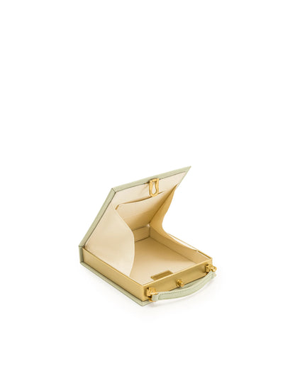 JW PEI_Light Green_Embroidery Pattern Book Shape Clutch Bags_7866-7_Light Green_04