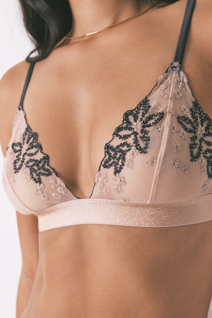 Women Secret_Black_NATURAL Black Embroidered Tulle Bra_7912773_01_02