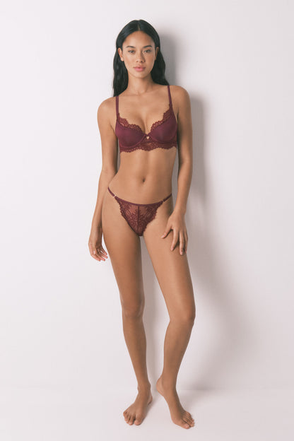 Women Secret_Red_GORGEOUS Push-Up Wine Lace Bra in Different Cup Sizes_7912785_68_04