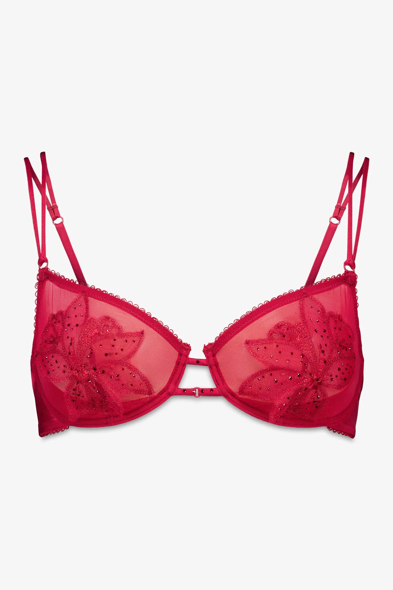 Women Secret_Red_Pretty Red Shimmer Tulle Balconette Bra_7912820_61_09