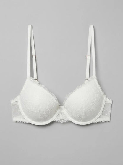 Women Secret_Ivory_GORGEOUS Super Push-Up Lace Bra in Different Cup Sizes_7913059_96_00