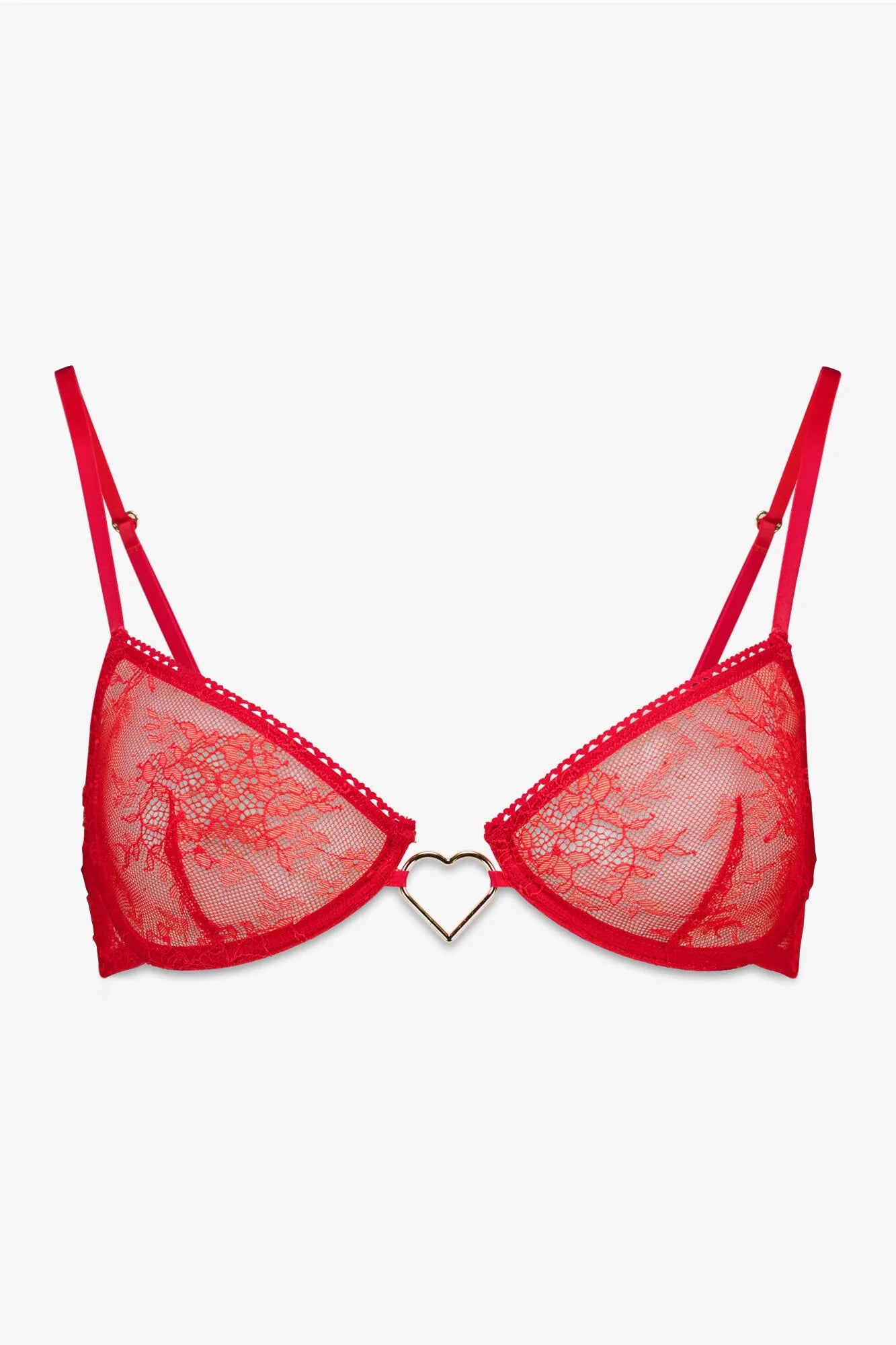 Women Secret_Red_Red Lace Unpadded PRETTY Bra in Different Cup Sizes_7913062_60_09