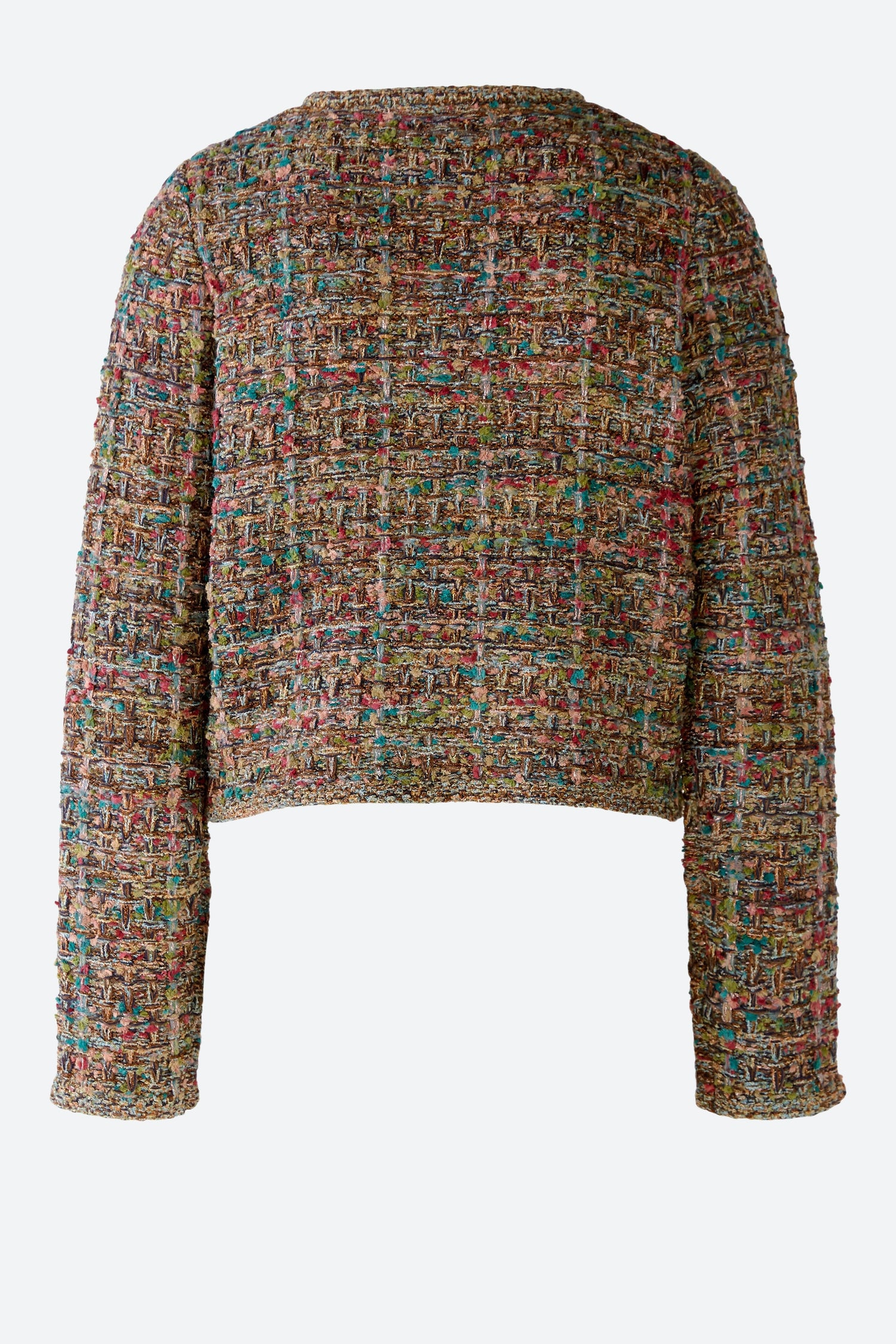 Multi-Color Cropped Tweed Jacket