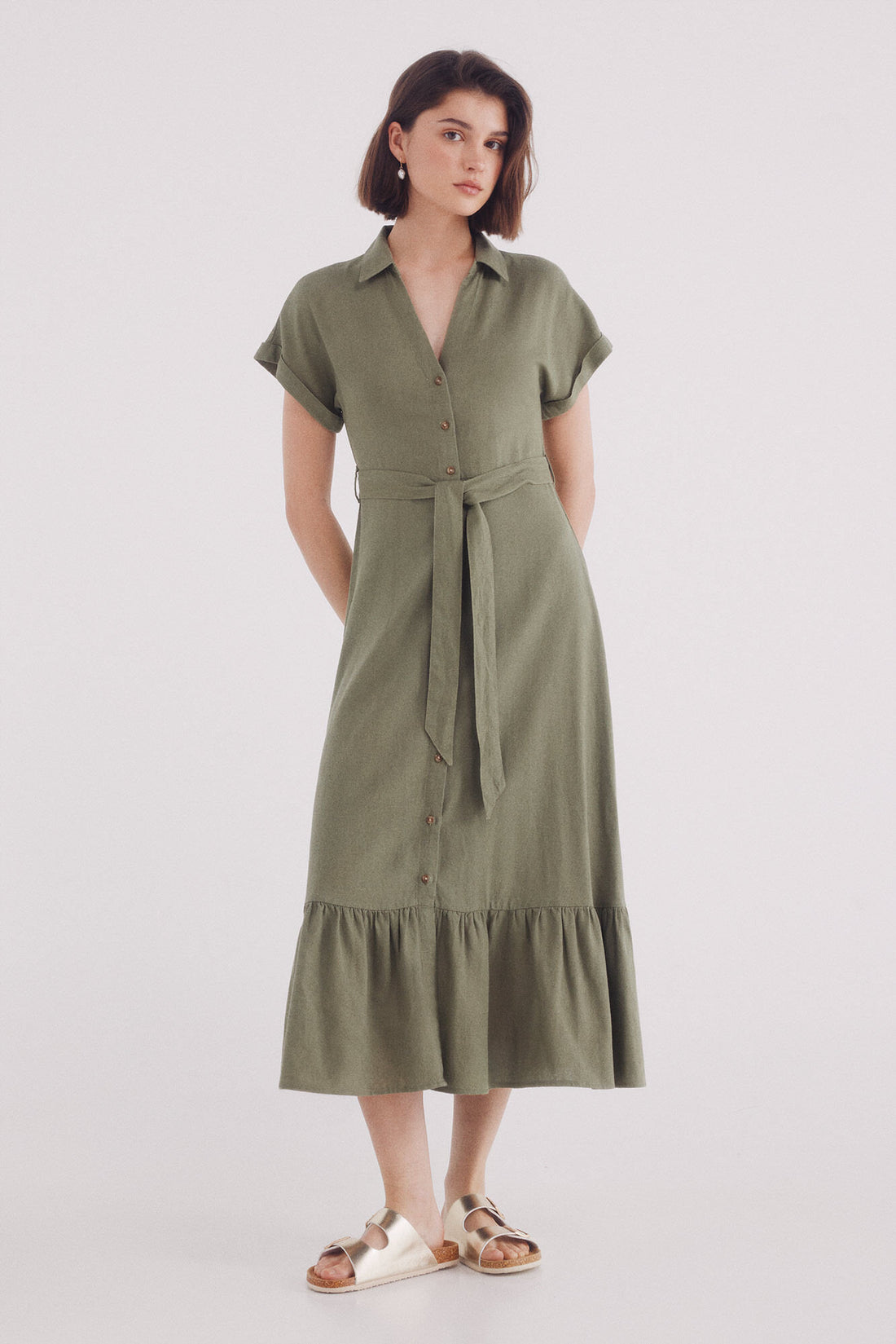 Springfield_Linen Linen Midi Shirt Dress_7959007_91_01