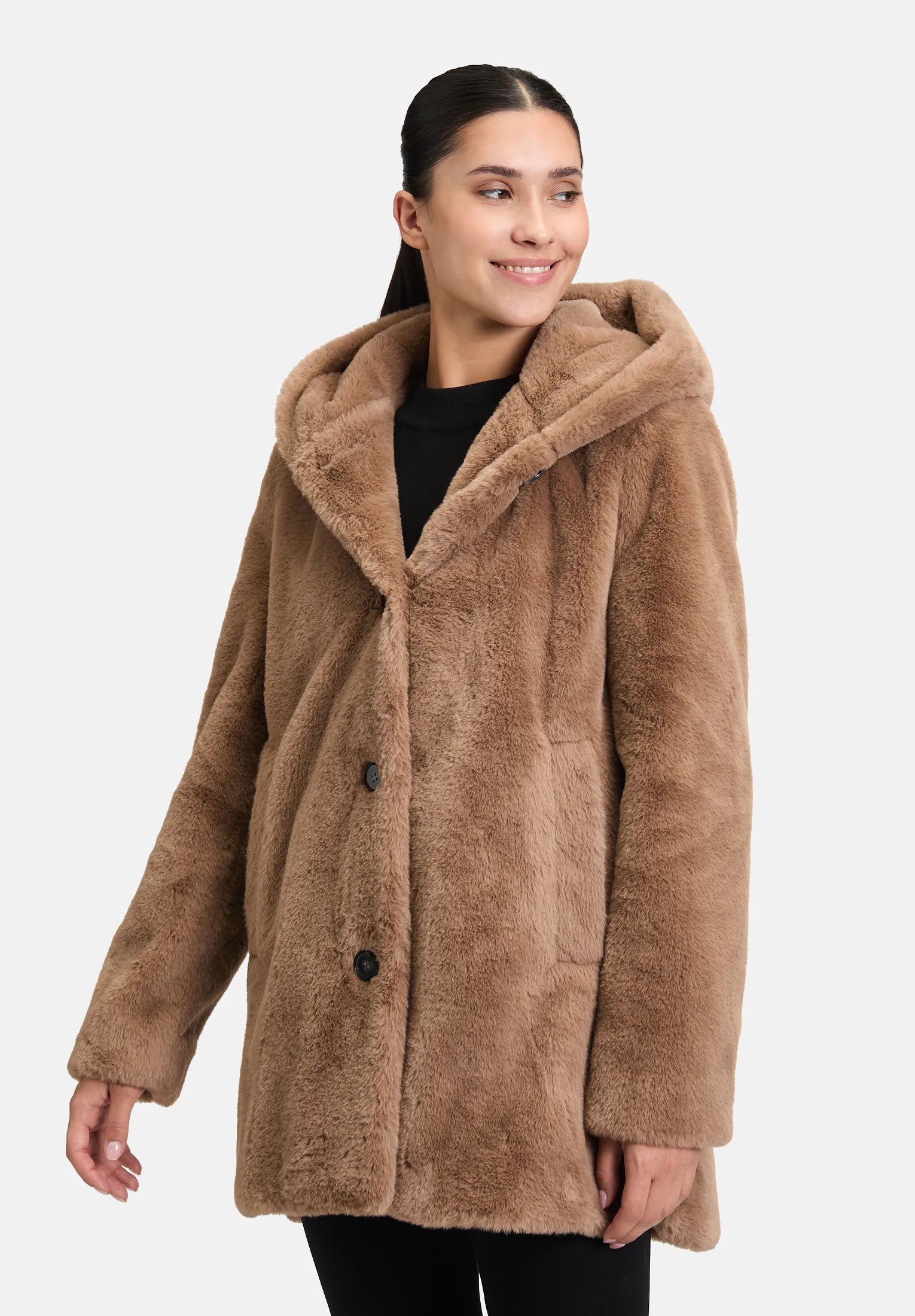 Betty Barclay_Classic Bronze_Plush Hooded Jacket_7964-1540_7460_01