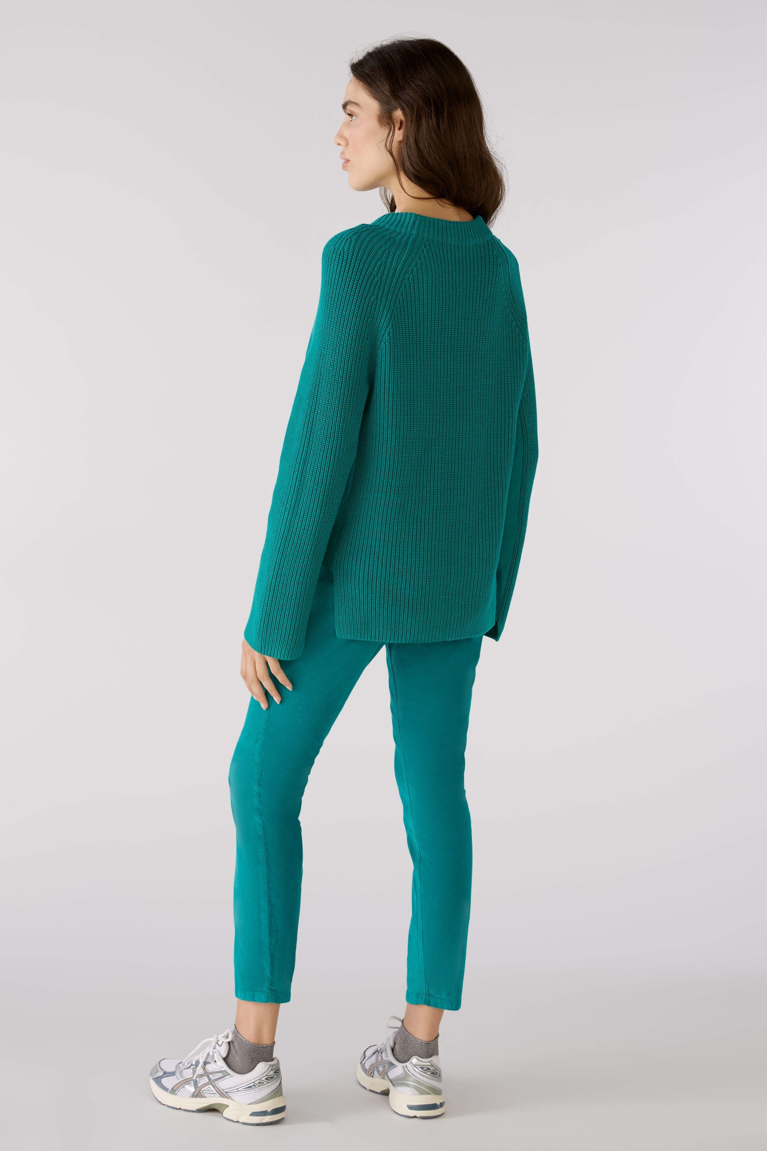 Rubi Sweater With Zip In Pure Cotton