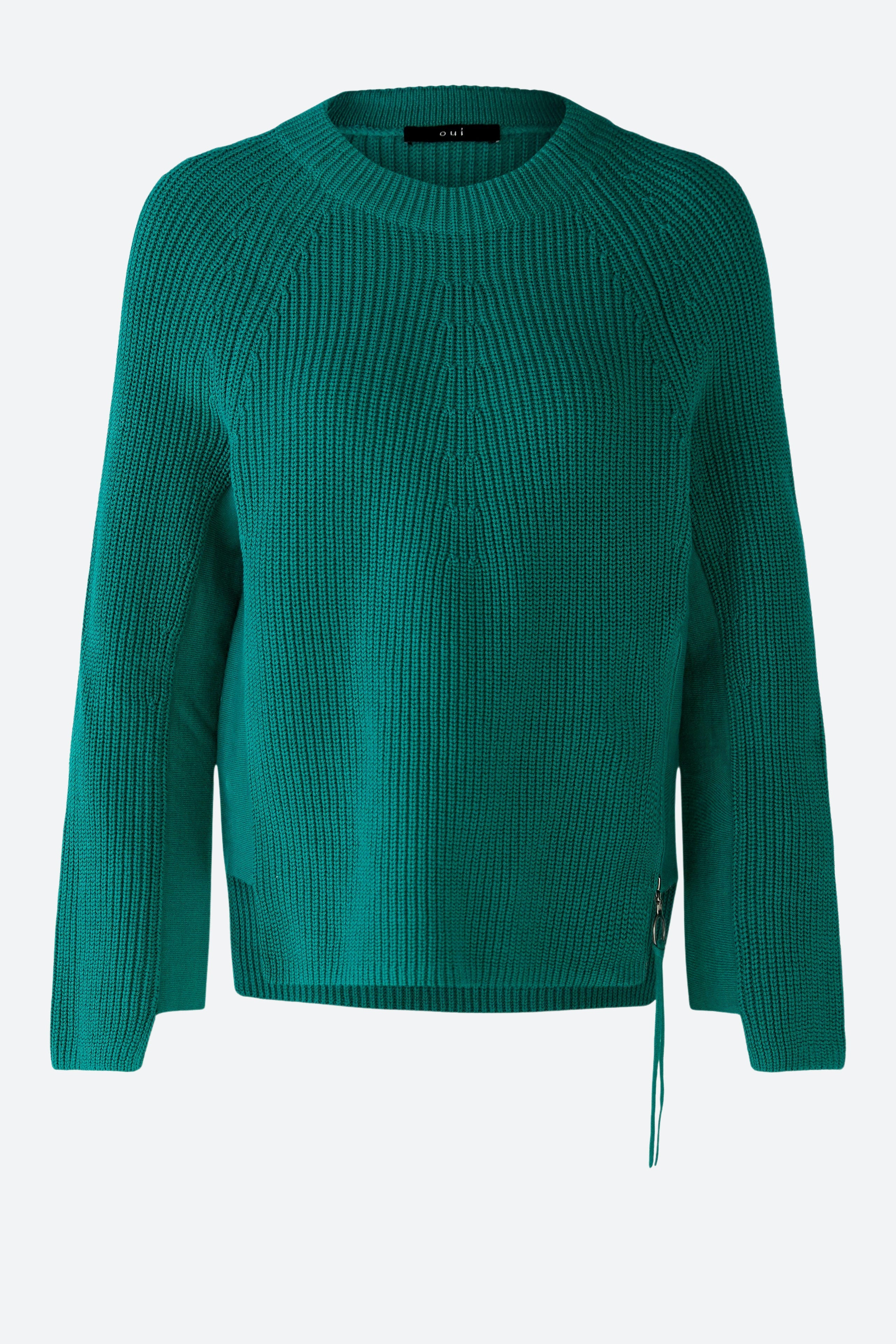 Rubi Sweater With Zip In Pure Cotton