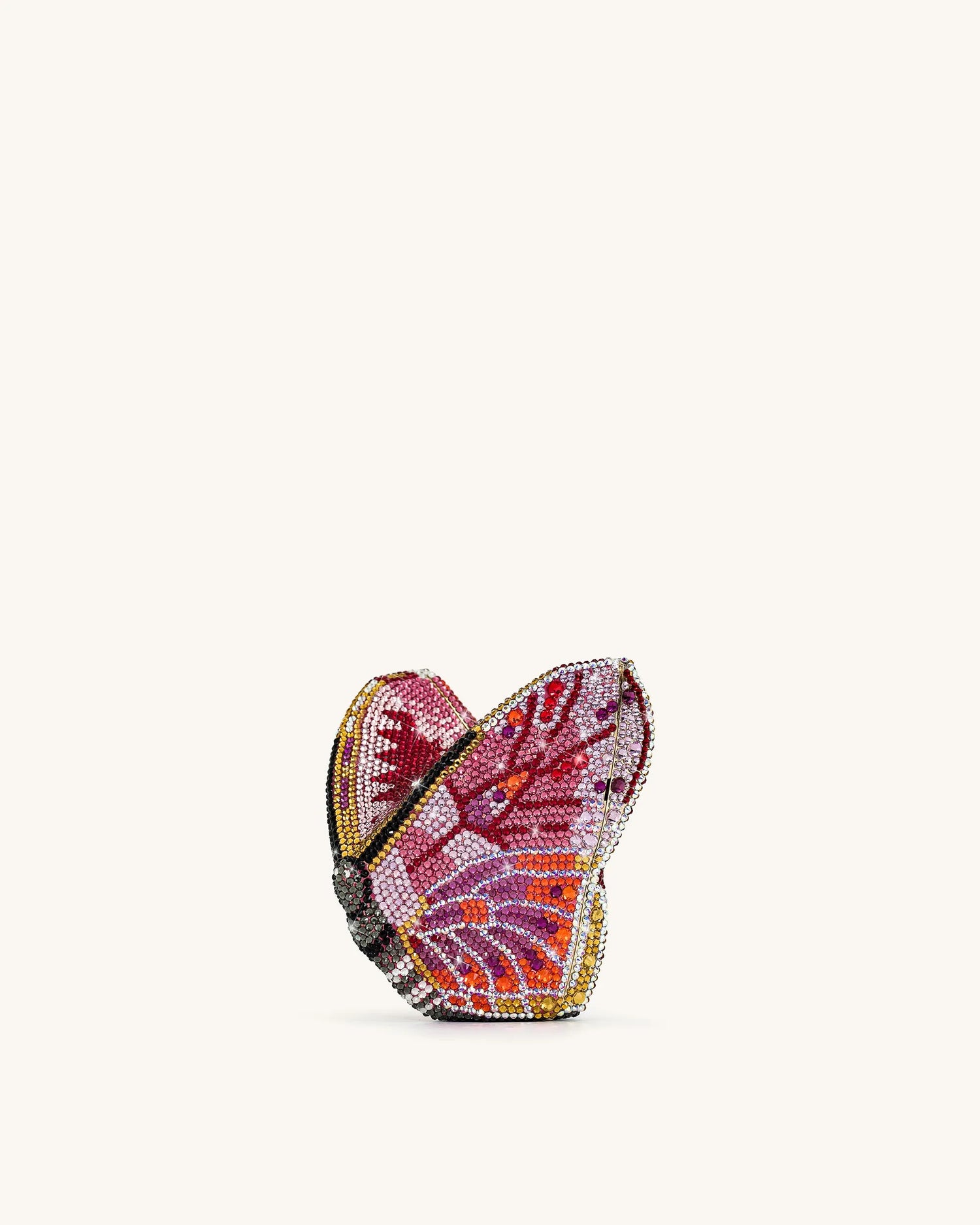 JW PEI Multicolor Women Paisley Crystal Butterfly Clutch - Multicolor SKU: 7C361-4_Multicolor Image 01