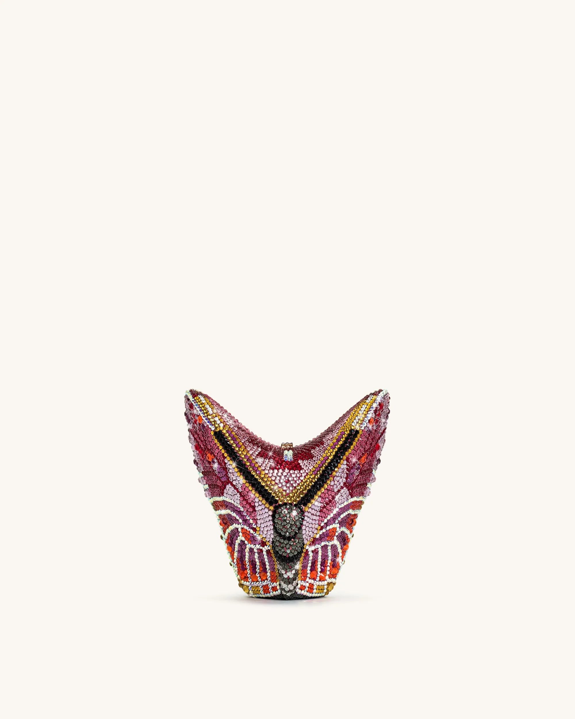 JW PEI Multicolor Women Paisley Crystal Butterfly Clutch - Multicolor SKU: 7C361-4_Multicolor Image 03