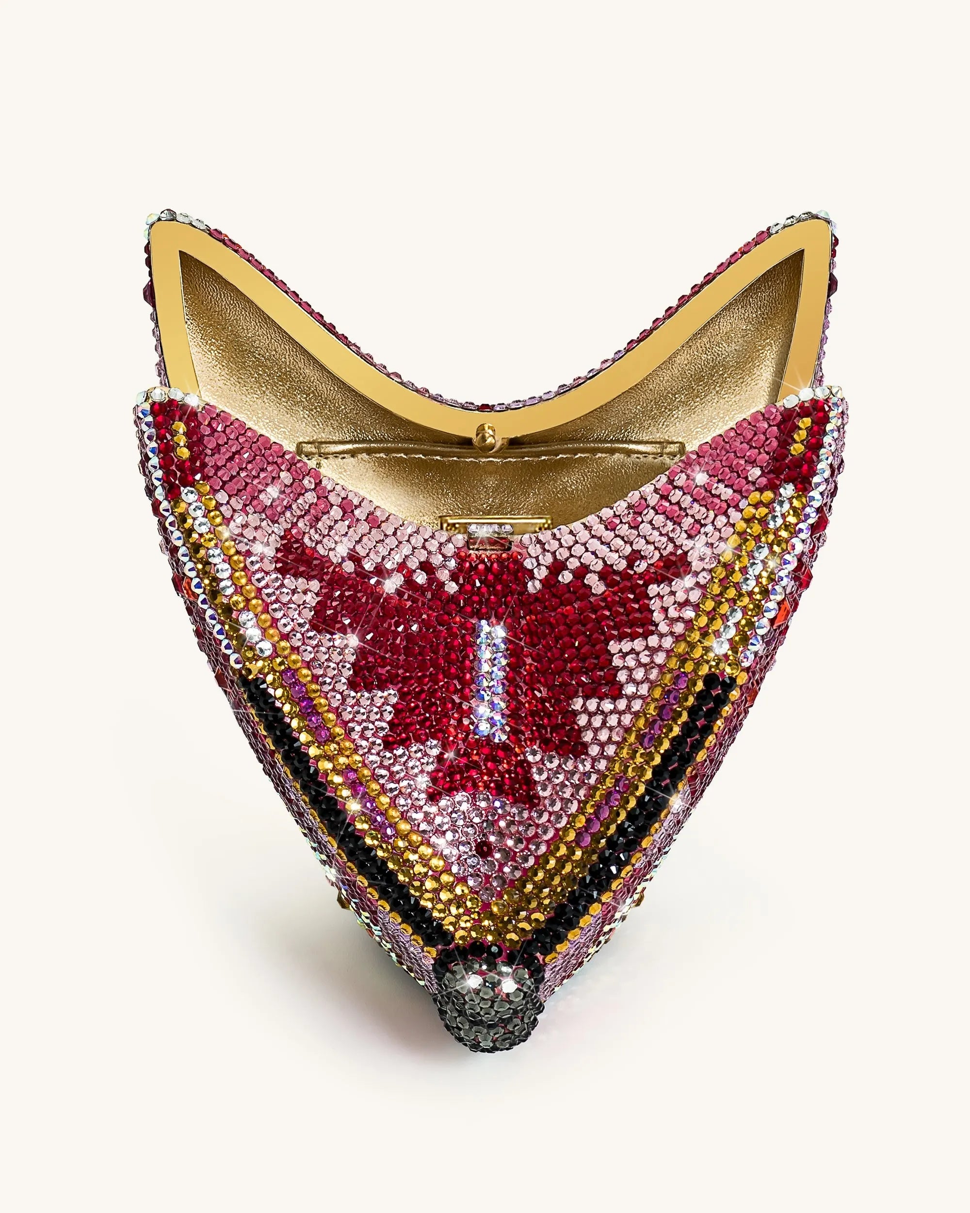 JW PEI Multicolor Women Paisley Crystal Butterfly Clutch - Multicolor SKU: 7C361-4_Multicolor Image 04