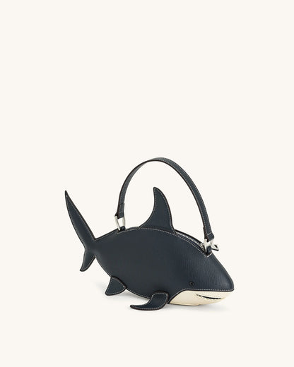 JW PEI Dark Blue Women Nerys Shark Look Top Handle Bag  SKU: 7C392-1_Dark Blue Image 02
