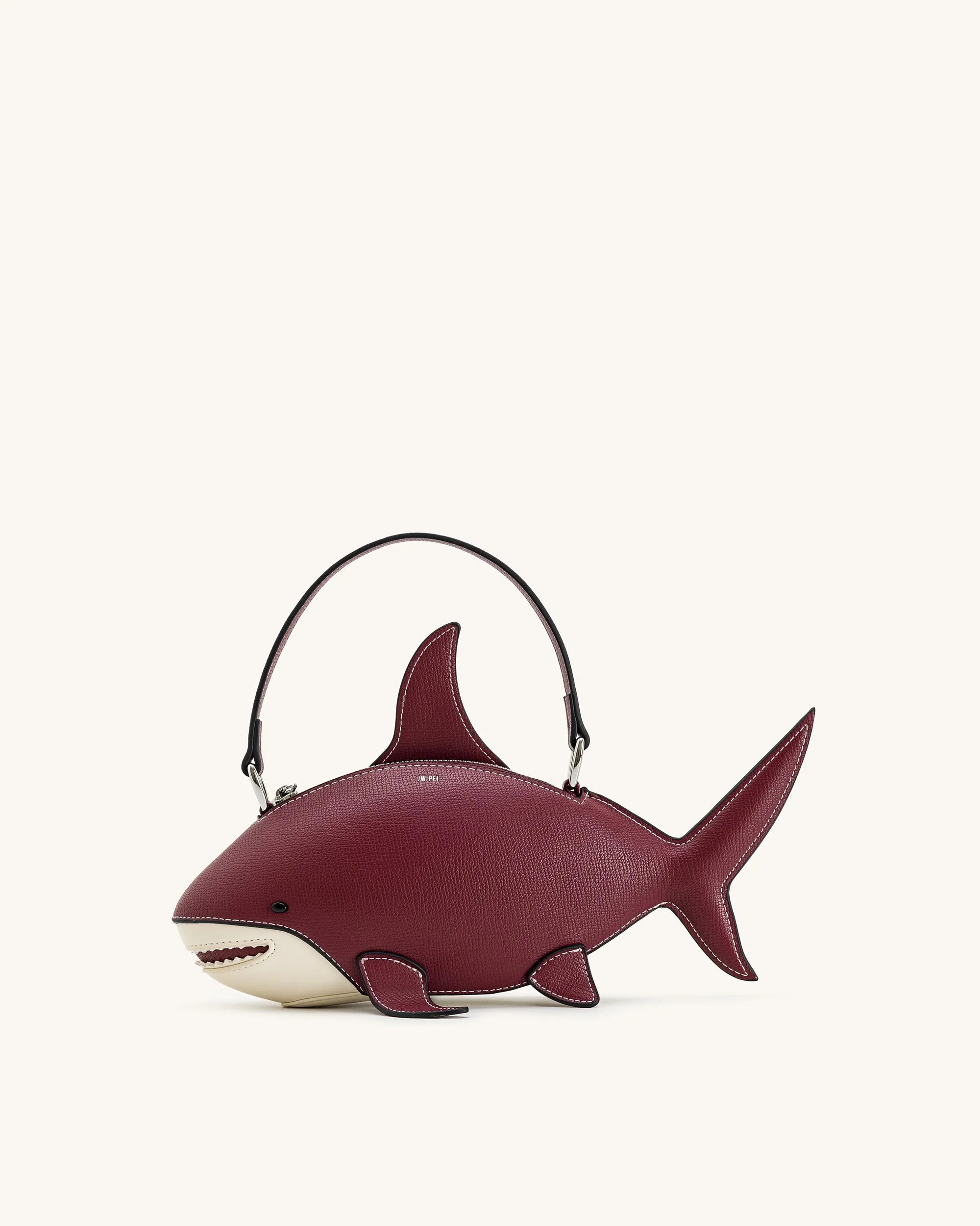JW PEI Burgundy Women Nerys Shark Look Top Handle Bag - Burgundy SKU: 7C392-34_Burgundy Image 03