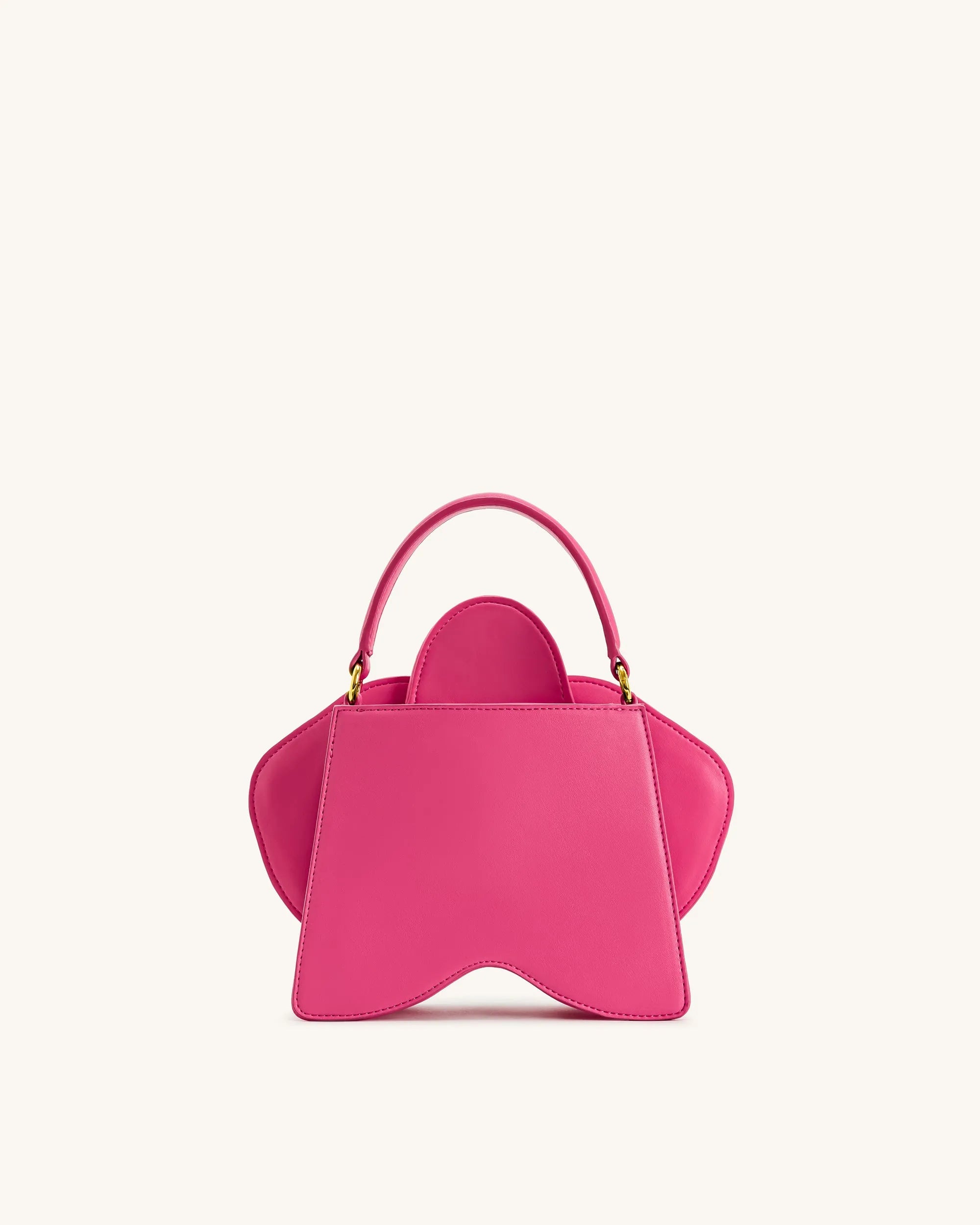 JW PEI Pink Women Flora Orchid Shaped Top Handle Bag - Pink SKU: 7C471-4_Pink Image 03