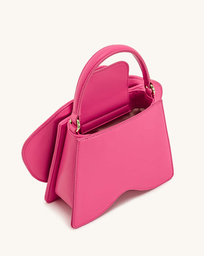 JW PEI Pink Women Flora Orchid Shaped Top Handle Bag - Pink SKU: 7C471-4_Pink Image 04