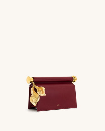 JW PEI Claret Women Holly Metal Pendant Embellished Clutch - Claret SKU: 7C52-4_Claret Image 03