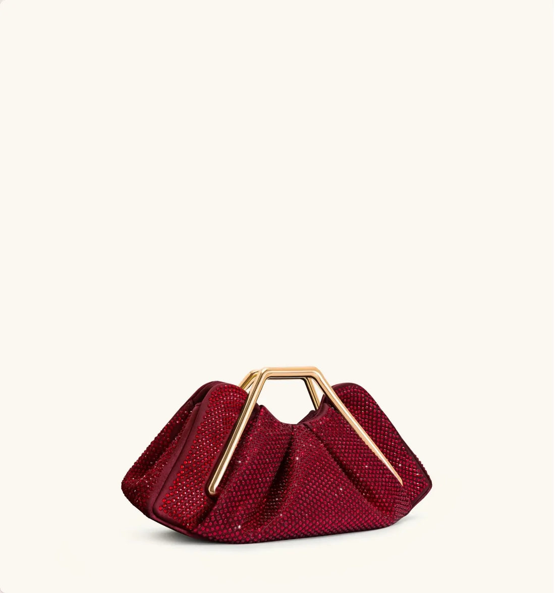 JW PEI Red  Lila Artificial Crystal Metal Frame Clutch  SKU: 7C57-42_Red Image 02