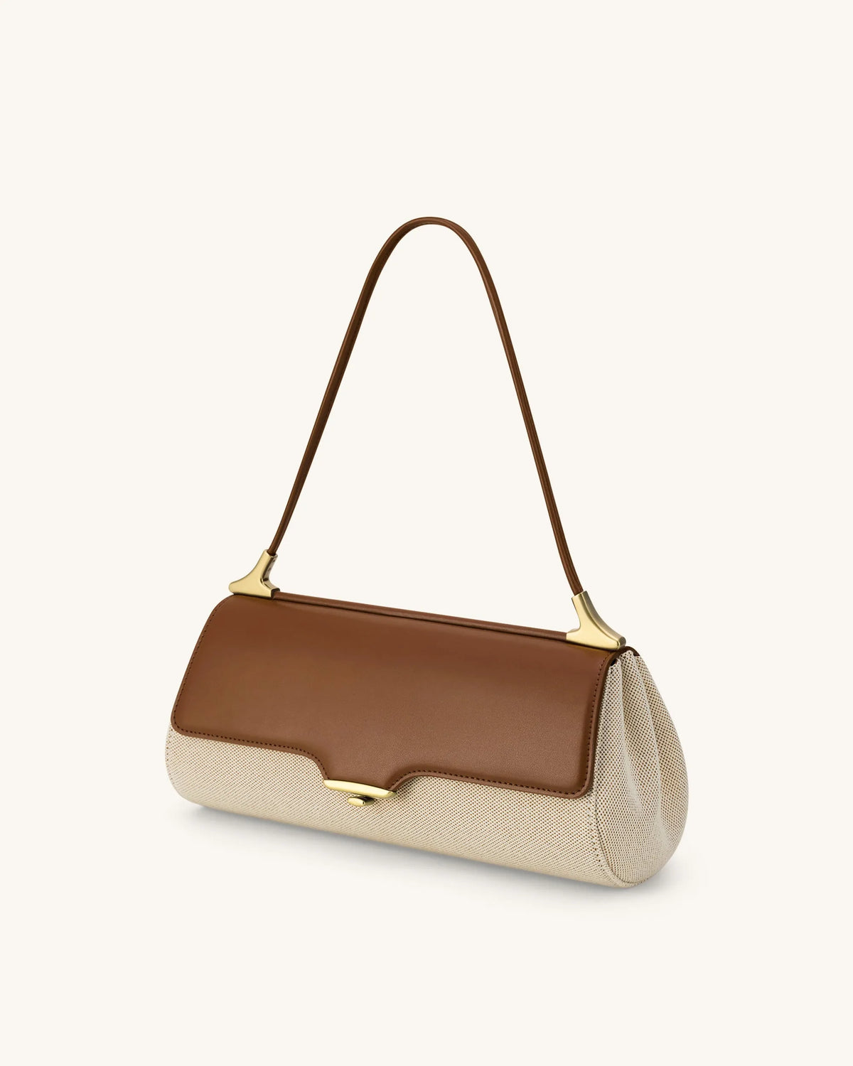 JW Pei Brown Canvas Women Eloise Shoulder Bag SKU: 7C66-31_Brown Canvas Image 02