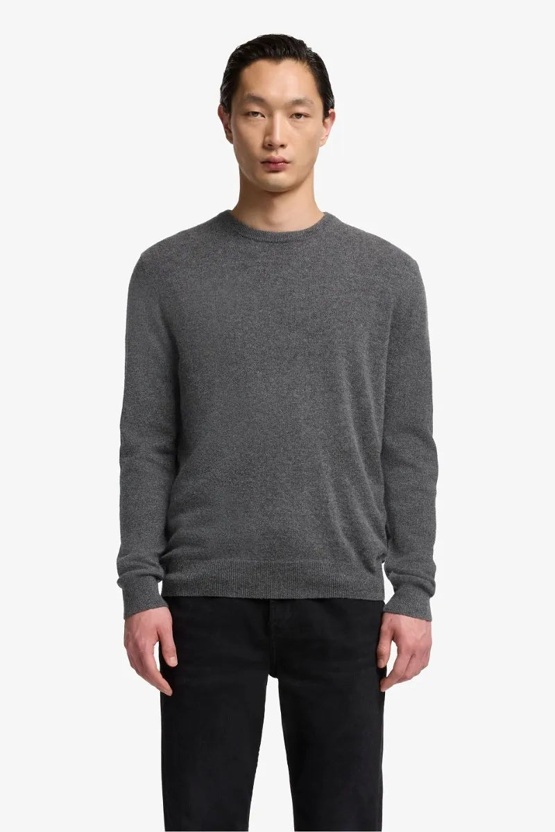 7 For All Mankind_Grey_Crew Neck Sweater in Cashmere_7M0D0F16_1PG_01