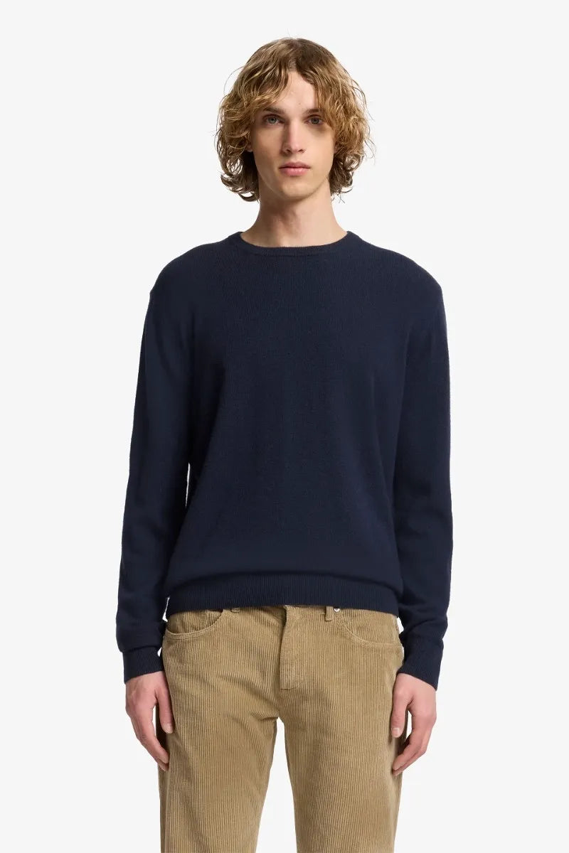 7 For All Mankind_Blue_Crew Neck Sweater in Cashmere_7M0D0F16_1PJ_01