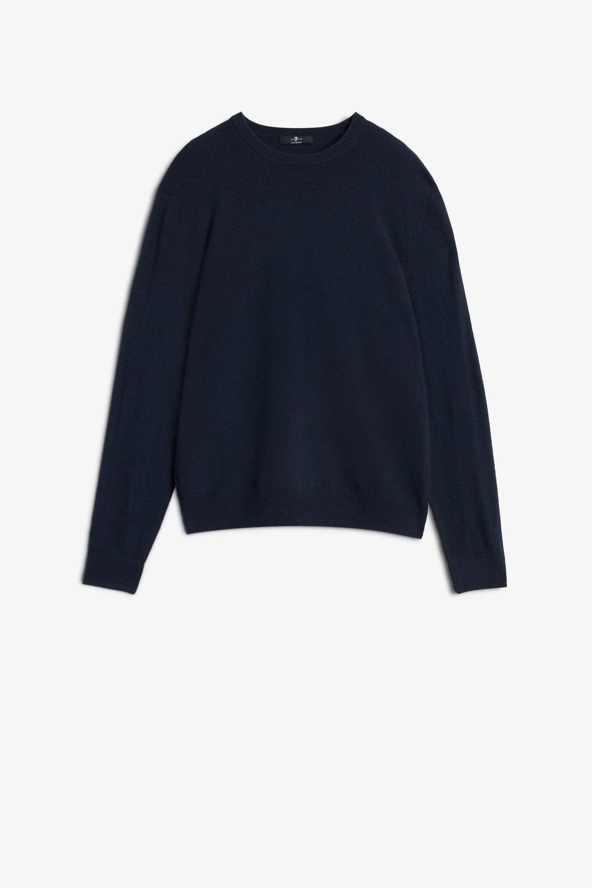 7 For All Mankind_Blue_Crew Neck Sweater in Cashmere_7M0D0F16_1PJ_06