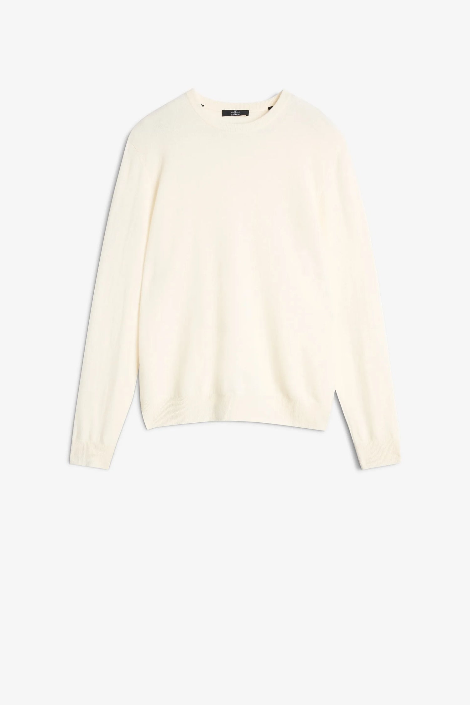 7 For All Mankind_White_Crew Neck Sweater in Cashmere_7M0D0F16_1PL_07