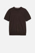 7 For All Mankind Espresso Men Classic Short Sleeve Sweater SKU: 7M1N0F77_3E9 Image 01
