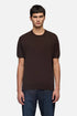 7 For All Mankind Espresso Men Classic Short Sleeve Sweater SKU: 7M1N0F77_3E9 Image 03