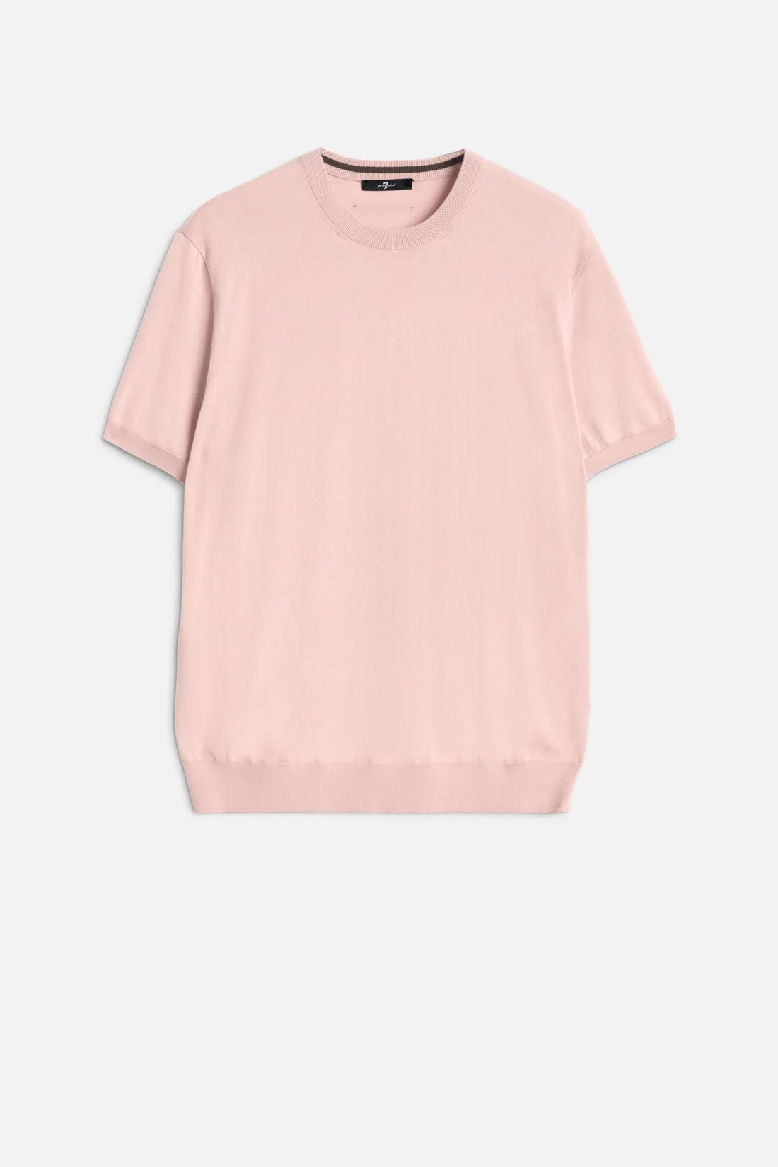 7 For All Mankind Rose Men Classic Short Sleeve Sweater SKU: 7M1N0F77_3FA Image 01