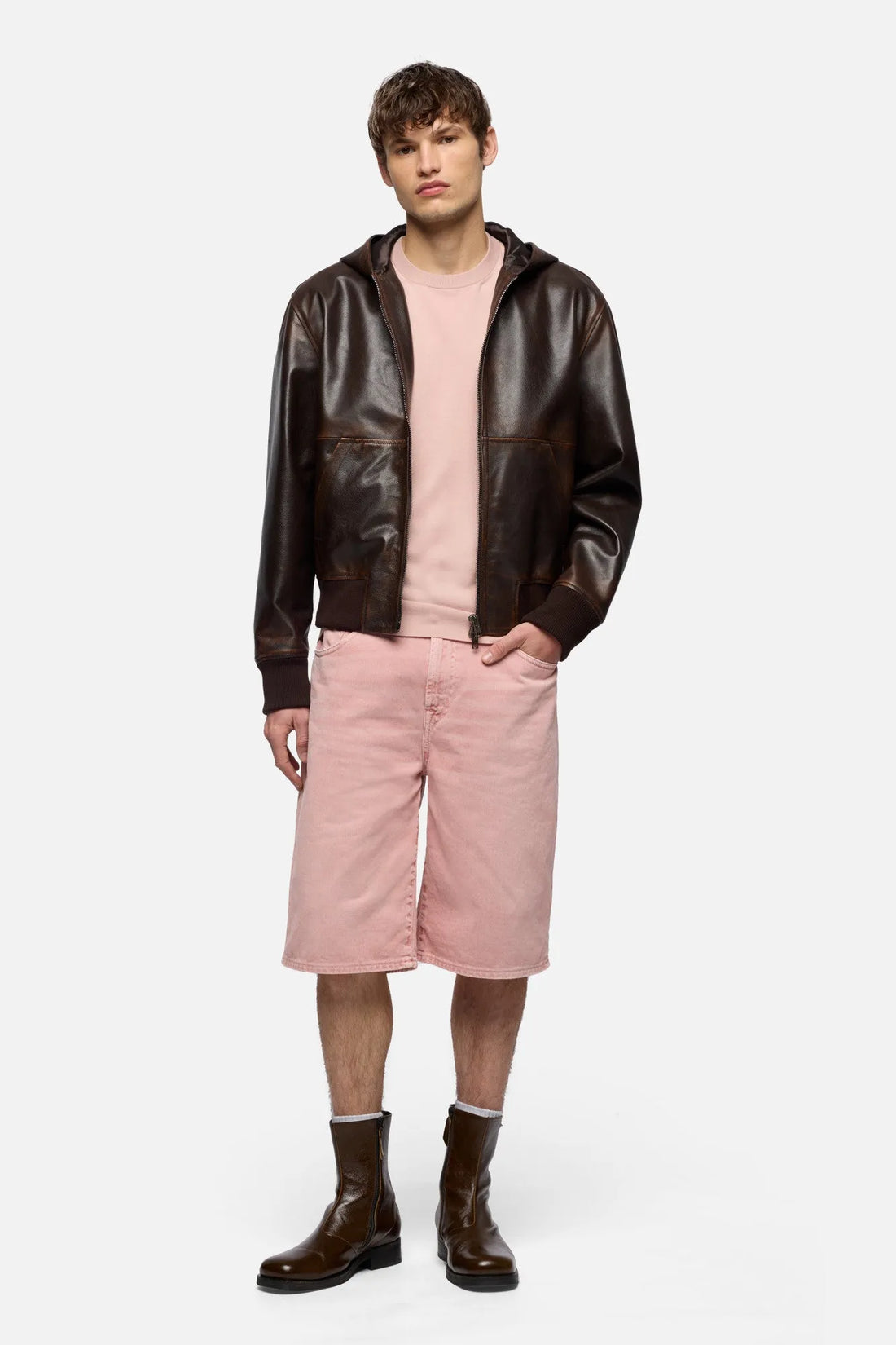 7 For All Mankind Rose Men Classic Short Sleeve Sweater SKU: 7M1N0F77_3FA Image 02