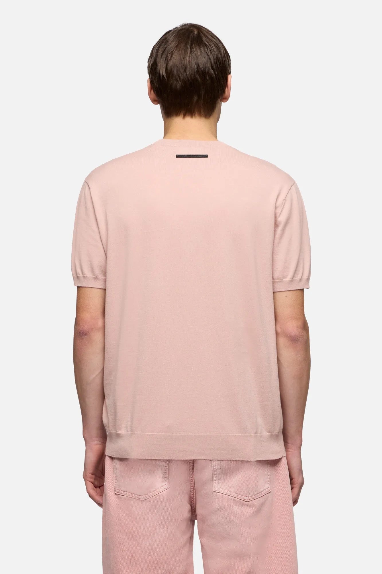 7 For All Mankind Rose Men Classic Short Sleeve Sweater SKU: 7M1N0F77_3FA Image 05